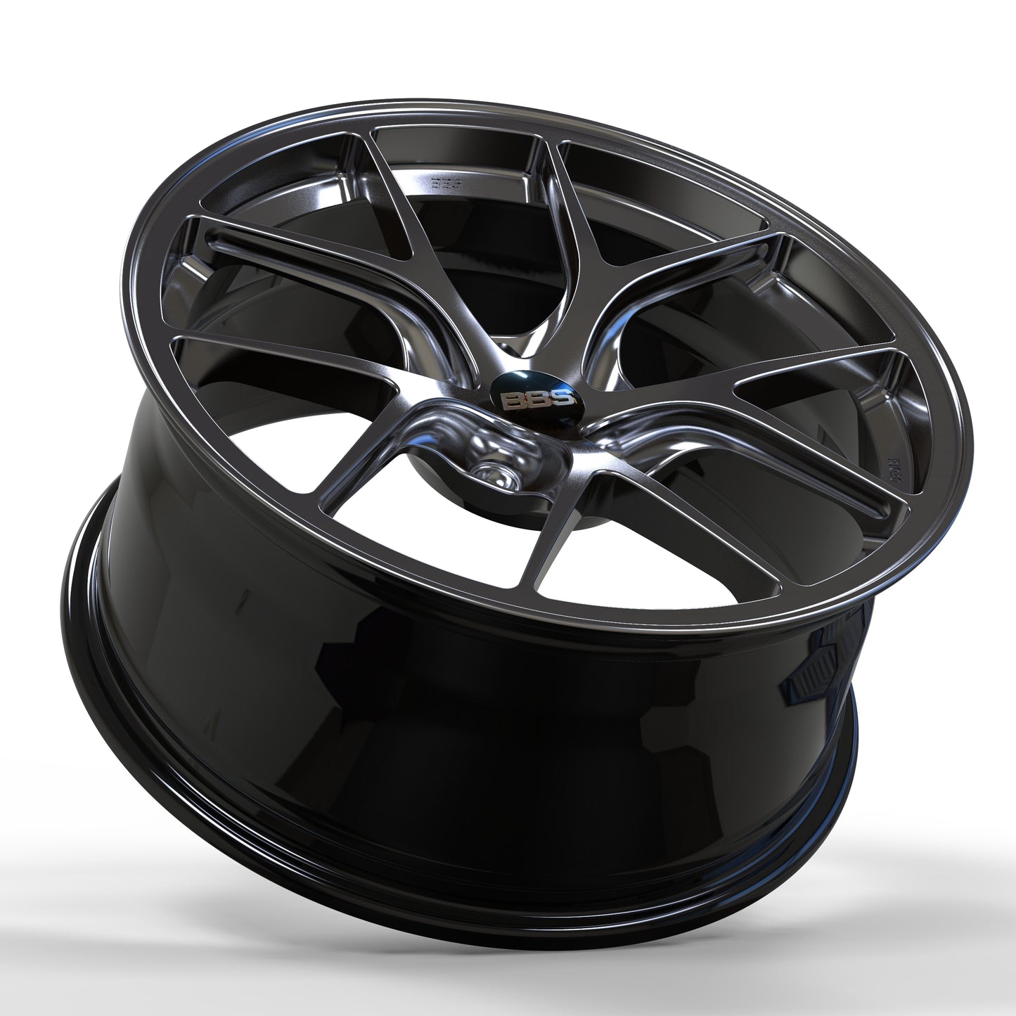 N0 Forged Wheels/BBS rid High Gloss Black Same Style Blue Center Cap