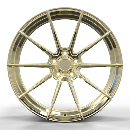 N0 Forged Wheels/Light Bright Gold UF15/Fits All BMW Audi Mercedes Benz Porsche Tesla/ Concave Rim Wheel