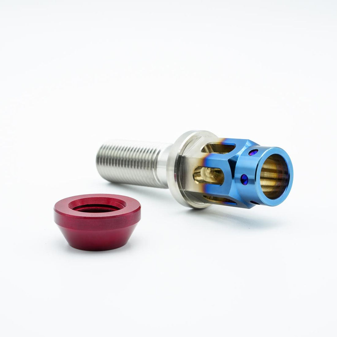 Baked Blue Premium Titanium Alloy Wheel Lug Nuts/Lightweight Design/Enhance Vehicle Performance