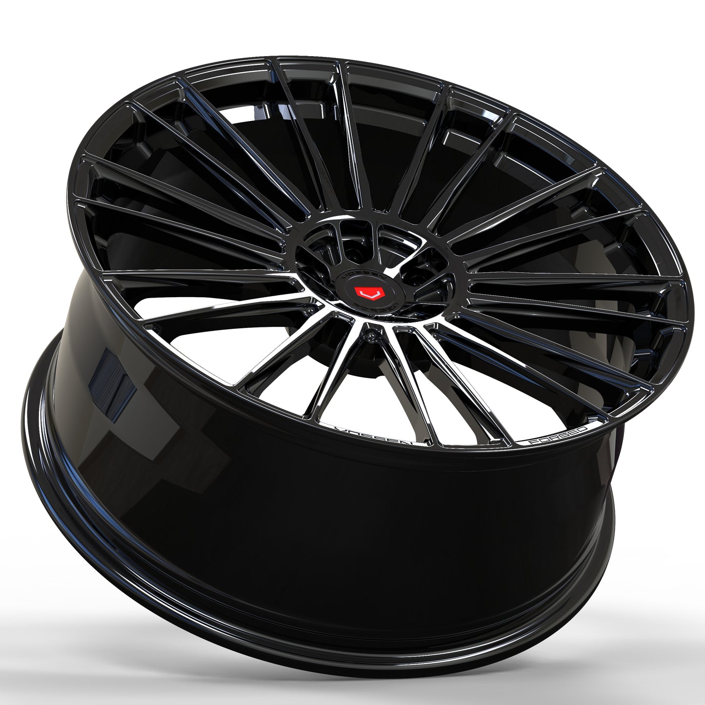 N0 Forged Wheels/Vossen S1704 High Gloss Black Same Style